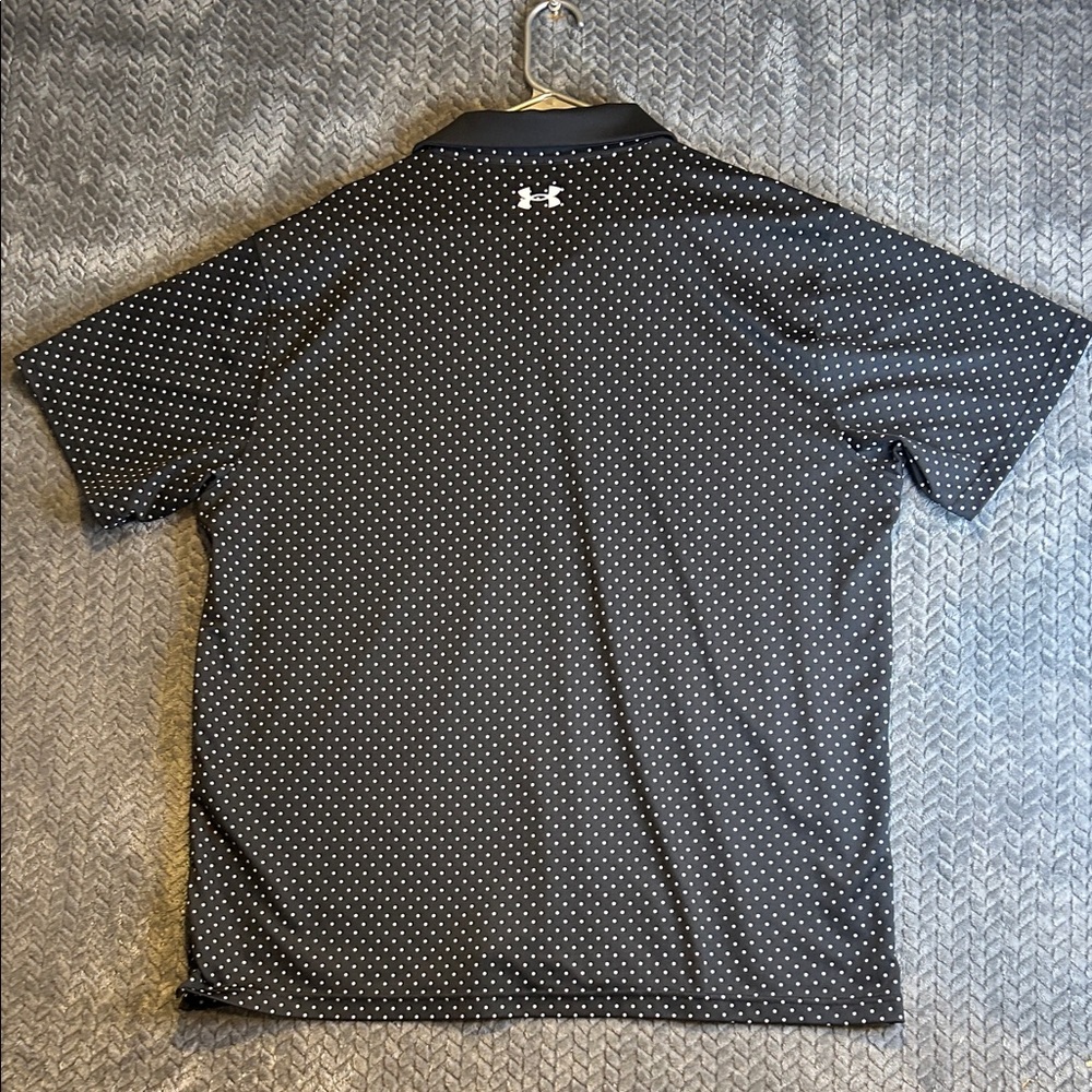 Mens Under Armour Match Play Printed Polo Golf Size XXL Polka Dot - Picture 9 of 10